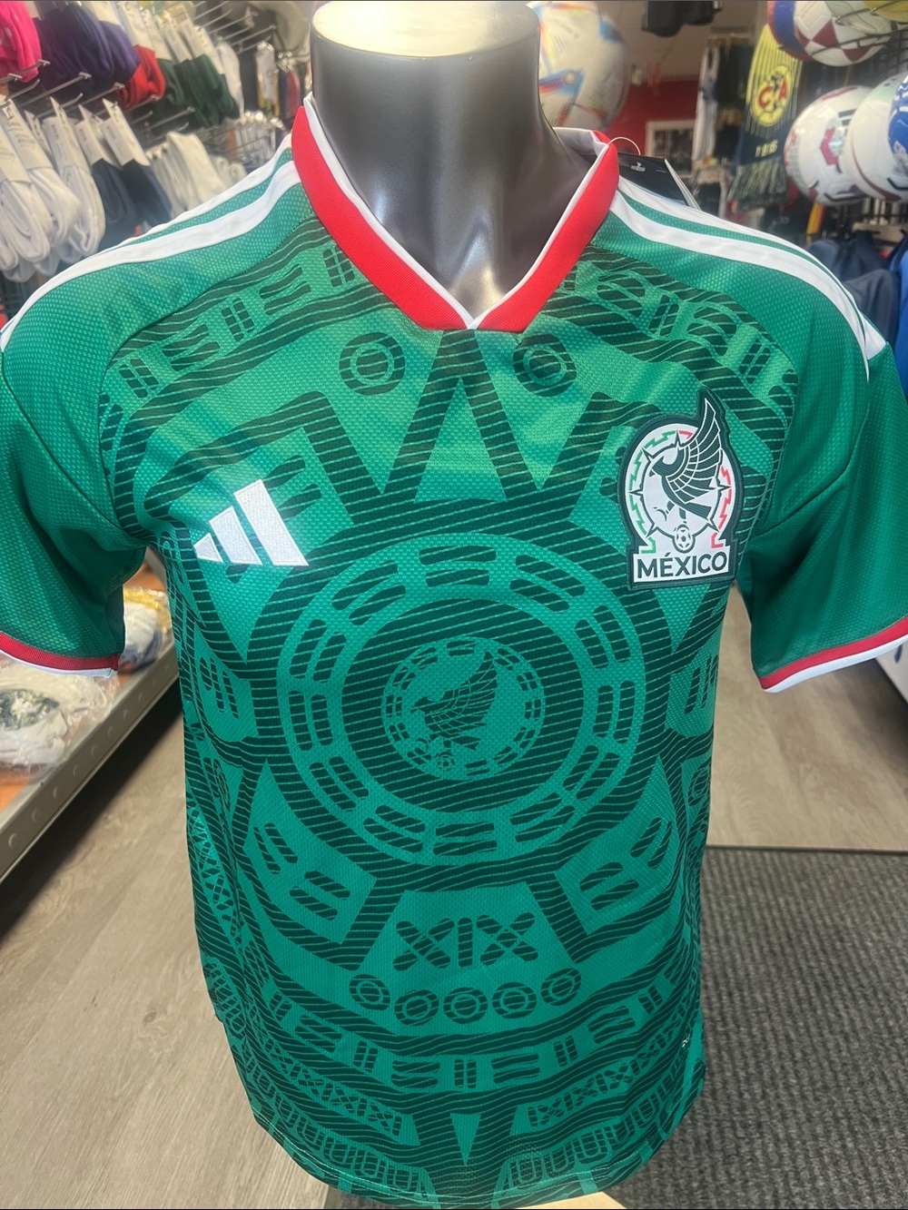 Mexico Green and Red Men's Soccer Jersey 26